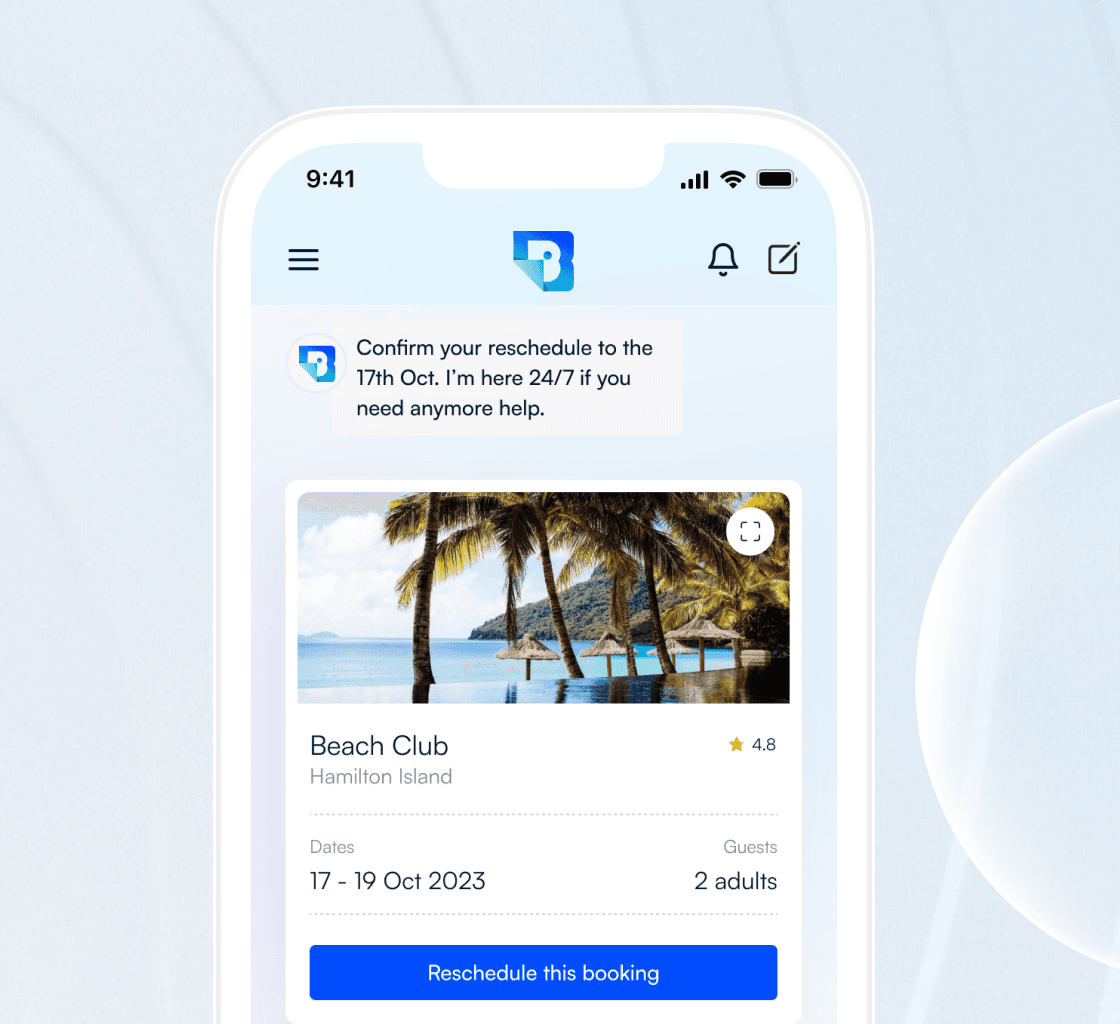 Live support from Booked AI app
