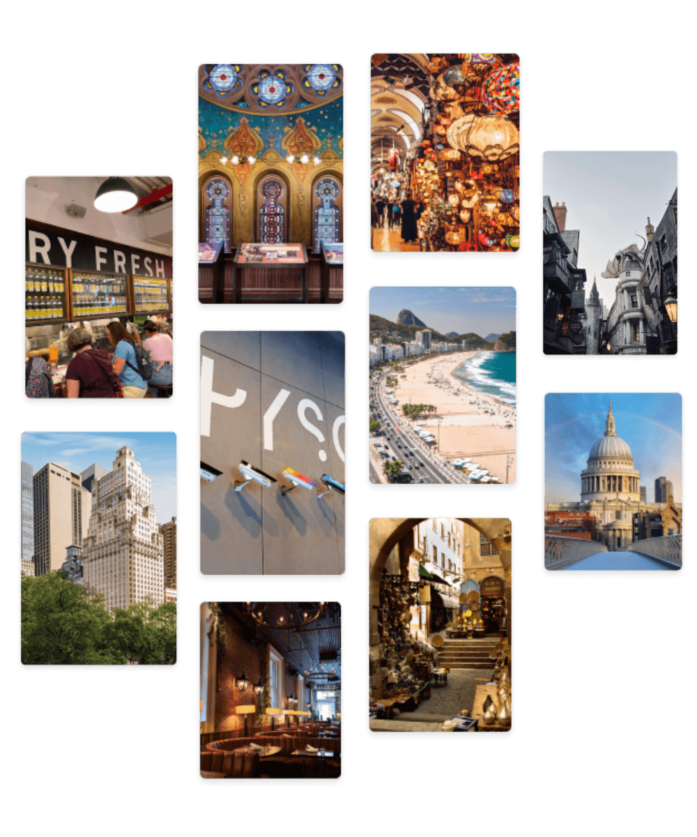 Travel destinations collage